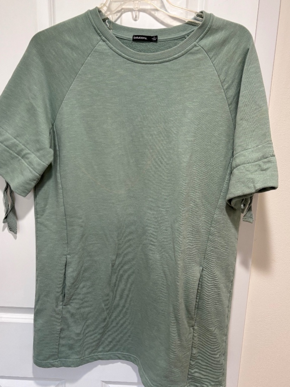 Solutions top, XL, seafoam green, cotton/polyester